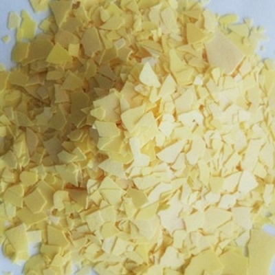 El amarillo 1313-82-2 del sulfuro del sodio de CAS forma escamas grado bajo de la industria de hierro